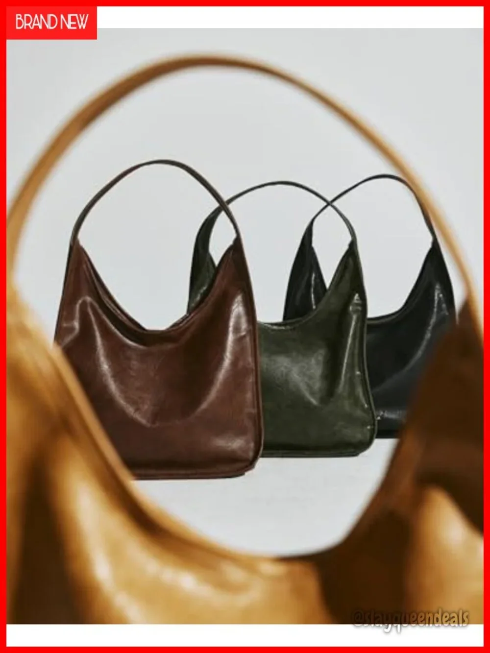 Hobo Purse Tote Handbag for Work and Travel PU Leather Shoulder Bag Large